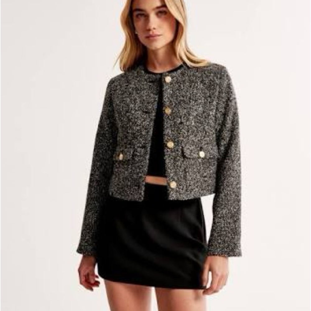 NWT Abercrombie Collarless Jacket